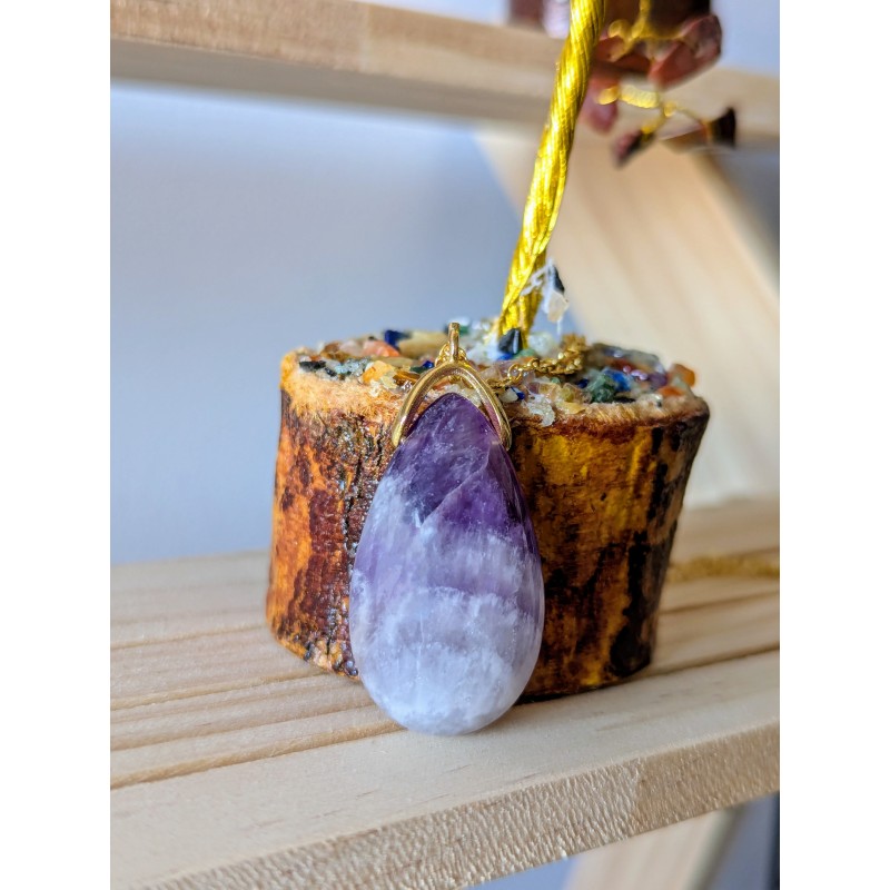 Pendentif goutte- Améthyste