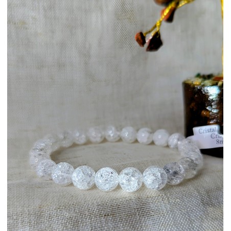 BRACELET BOULE 08MM CRISTAL DE ROCHE