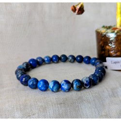 BRACELET BOULE 08MM LAPIS LAZULI