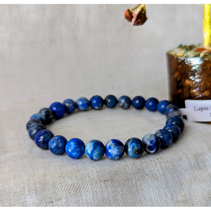 BRACELET BOULE 08MM LAPIS LAZULI BRACELET BOULE 08MM LAPIS LAZULI