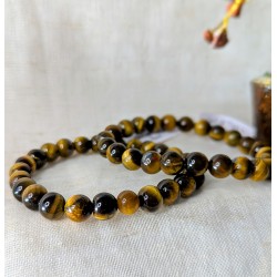 BRACELET BOULE 08MM OEIL DE TIGRE