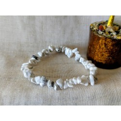 BRACELET BAROQUE HOWLITE BLANCHE