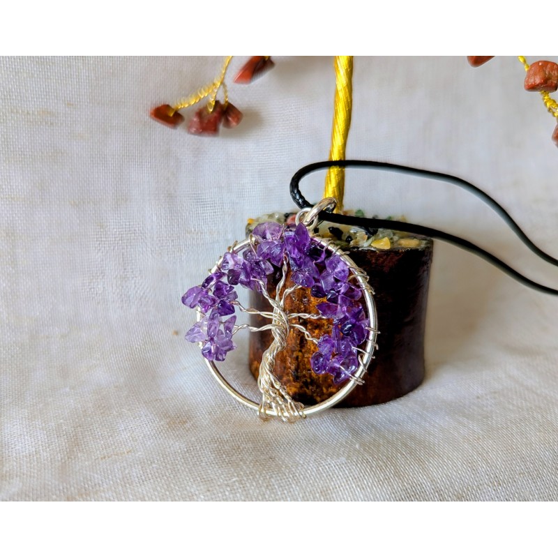 PENDENTIF ARBRE DE VIE AMÉTHYSTE PENDENTIF ARBRE DE VIE AMÉTHYSTE