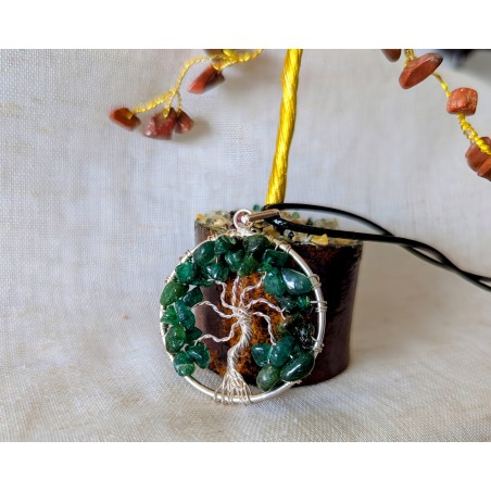 PENDENTIF ARBRE DE VIE AVENTURINE VERTE