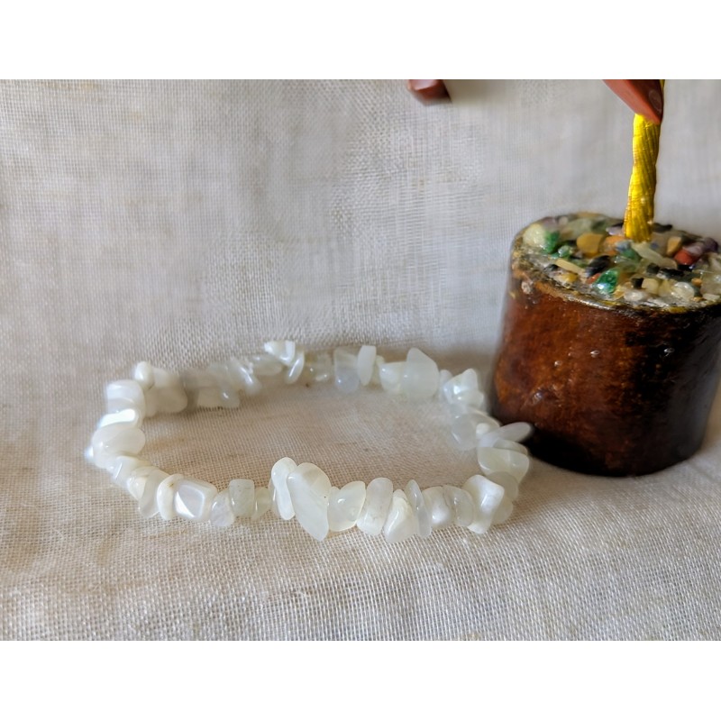 BRACELET BAROQUE PIERRE DE LUNE BEIGE