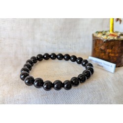 BRACELET BOULE 08MM OBSIDIENNE NOIRE