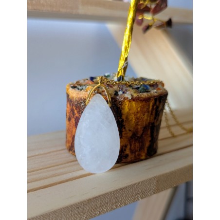 Pendentif goutte-CRISTAL DE ROCHE
