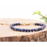 BRACELET HALO DORÉ LAPIS LAZULI