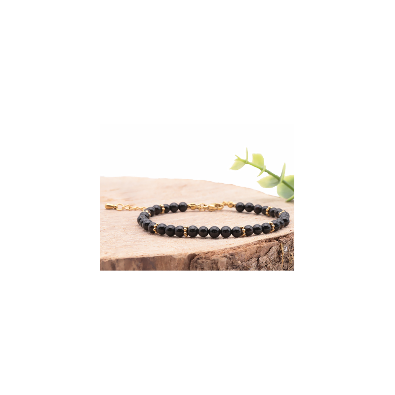 BRACELET HALO DORÉ ONYX