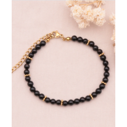 BRACELET HALO DORÉ ONYX
