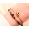 BRACELET HORUS DORÉ OEIL DE TIGRE