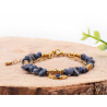 BRACELET HORUS DORÉ SODALITE