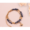 BRACELET HORUS DORÉ SODALITE